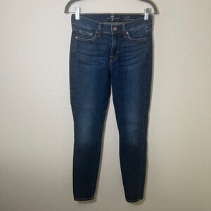 7 For All Mankind Ankle Genevere Dark Wash Denim Jeans